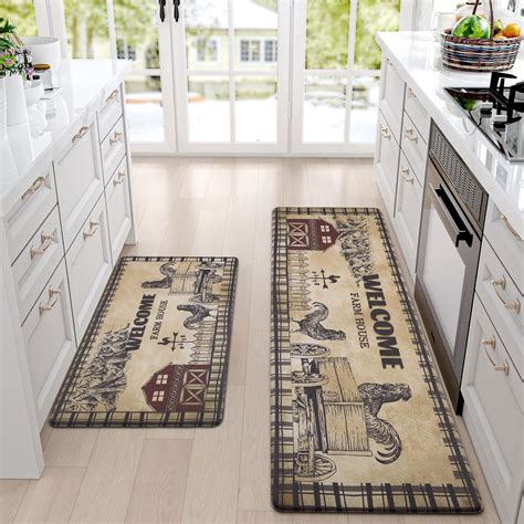 farmhouse kitchen mat|rustic kitchen rugs and mats.